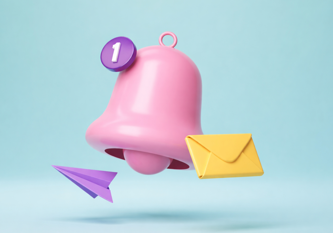 Illustratie van pushmeldingen